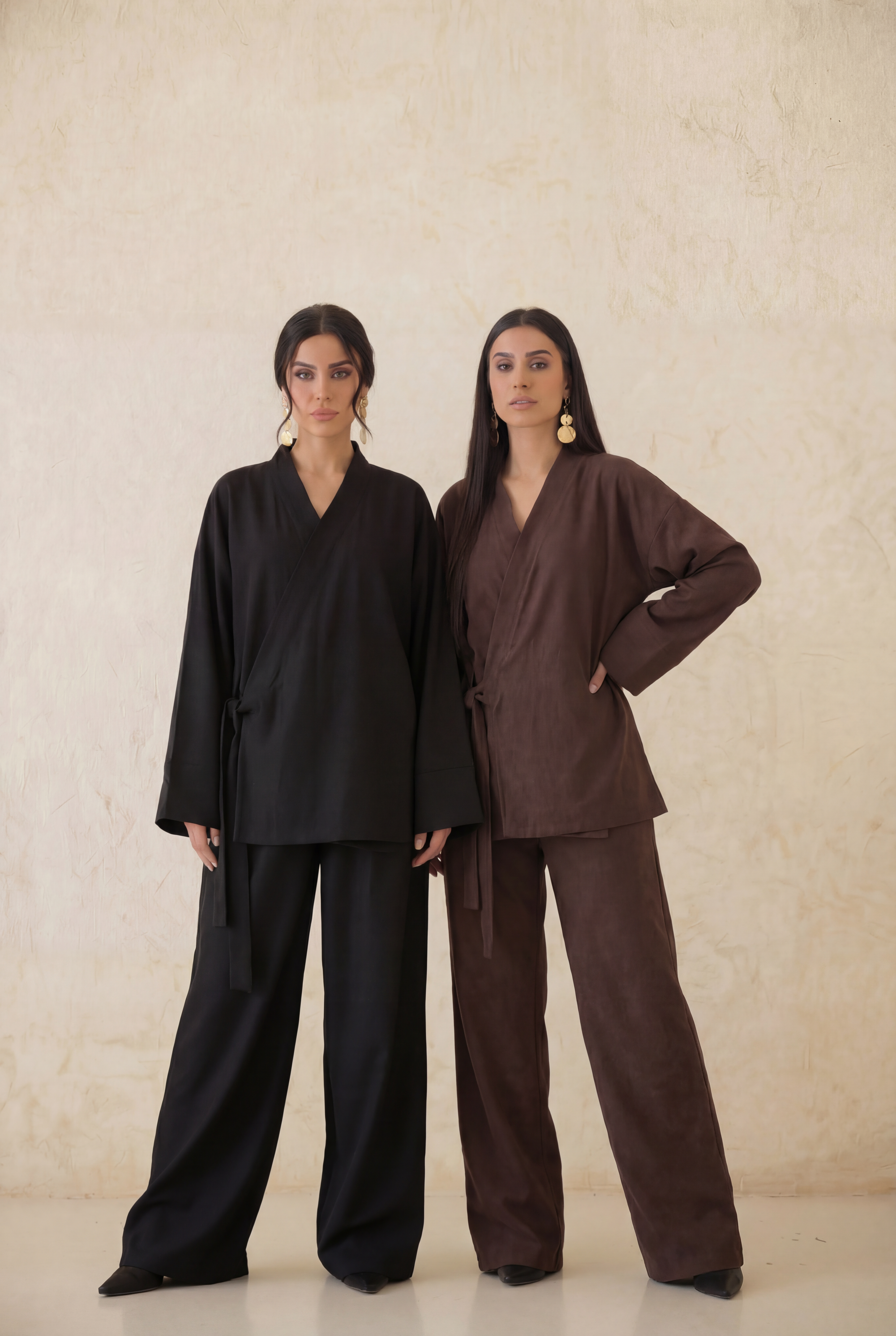 Timeless Suede Wrap Set – Chocolate Brown